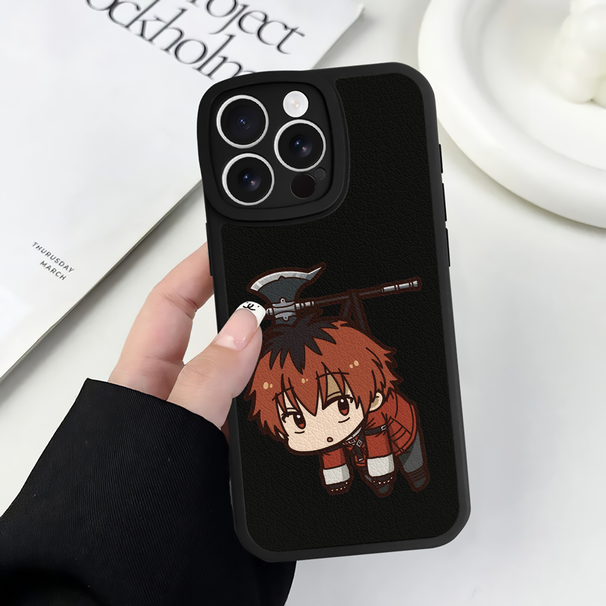 （画像用） 葬送のフリーレン Frieren 【iPhone 16シリーズ対応】シリコンスマホケース（レザー調） 材質：シリコン